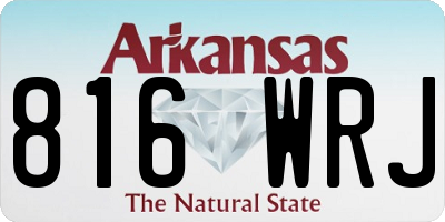 AR license plate 816WRJ