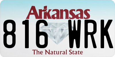 AR license plate 816WRK
