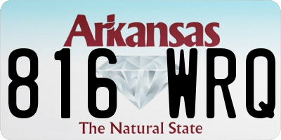 AR license plate 816WRQ