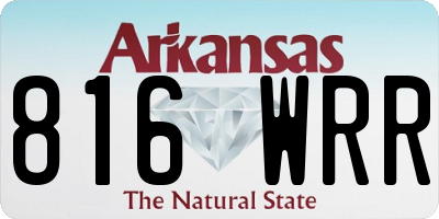 AR license plate 816WRR
