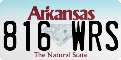 AR license plate 816WRS