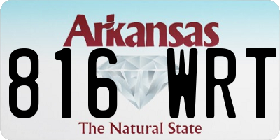 AR license plate 816WRT