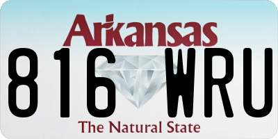 AR license plate 816WRU