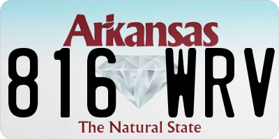 AR license plate 816WRV