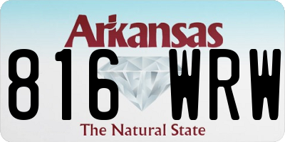 AR license plate 816WRW
