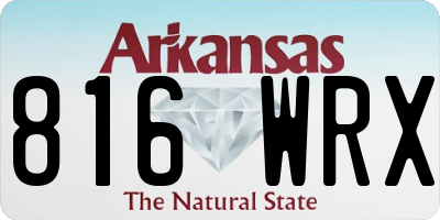 AR license plate 816WRX