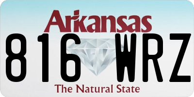 AR license plate 816WRZ
