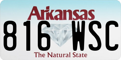 AR license plate 816WSC