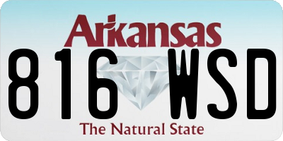 AR license plate 816WSD