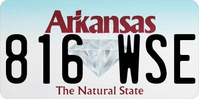 AR license plate 816WSE