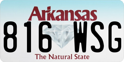 AR license plate 816WSG
