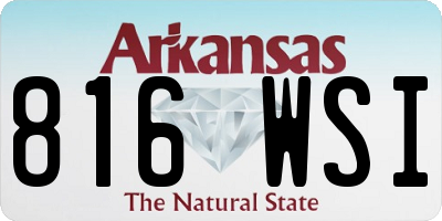 AR license plate 816WSI