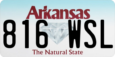 AR license plate 816WSL