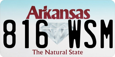 AR license plate 816WSM
