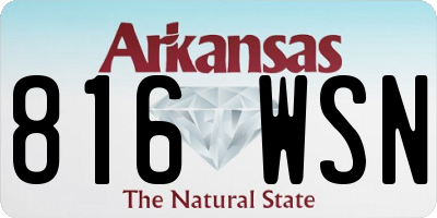 AR license plate 816WSN