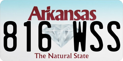 AR license plate 816WSS