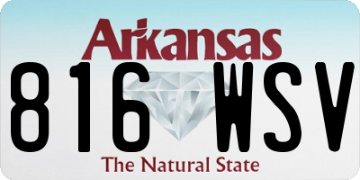 AR license plate 816WSV