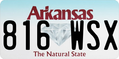 AR license plate 816WSX