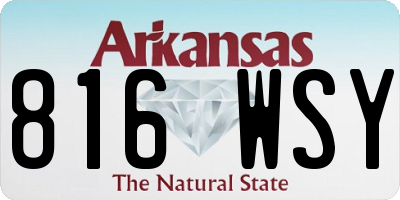 AR license plate 816WSY