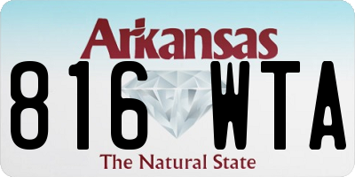 AR license plate 816WTA