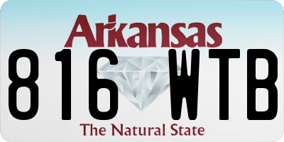 AR license plate 816WTB