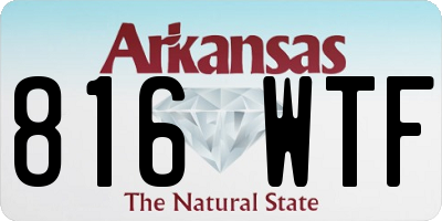 AR license plate 816WTF