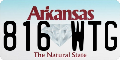 AR license plate 816WTG