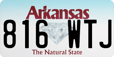 AR license plate 816WTJ