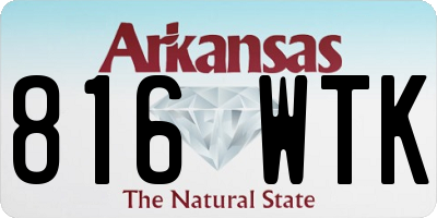 AR license plate 816WTK