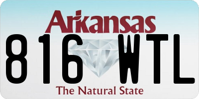 AR license plate 816WTL
