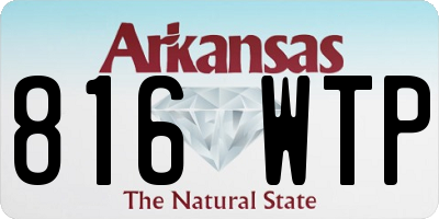 AR license plate 816WTP