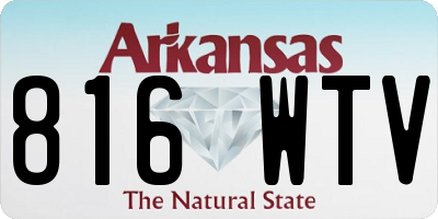 AR license plate 816WTV