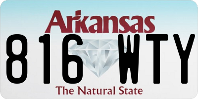 AR license plate 816WTY