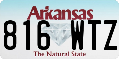 AR license plate 816WTZ