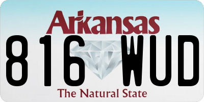 AR license plate 816WUD