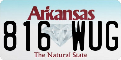 AR license plate 816WUG