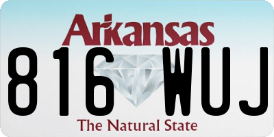 AR license plate 816WUJ
