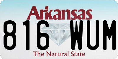 AR license plate 816WUM