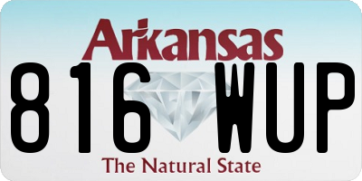 AR license plate 816WUP