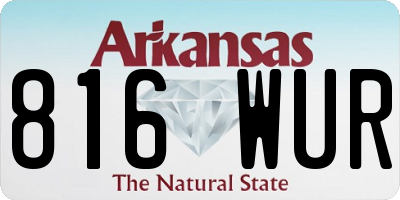 AR license plate 816WUR