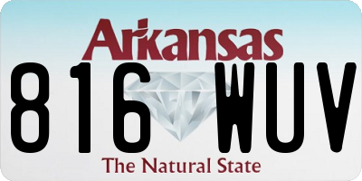 AR license plate 816WUV