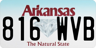 AR license plate 816WVB