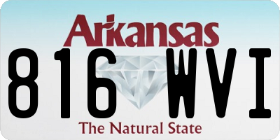AR license plate 816WVI