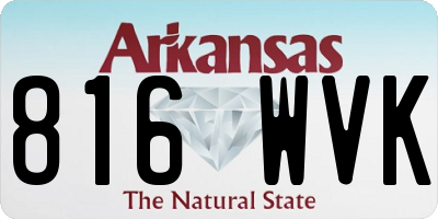 AR license plate 816WVK