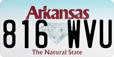 AR license plate 816WVU