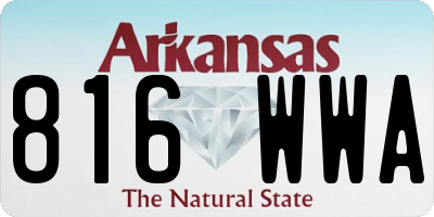 AR license plate 816WWA