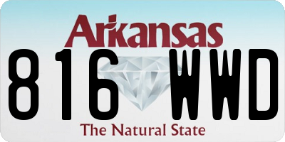 AR license plate 816WWD