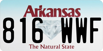 AR license plate 816WWF