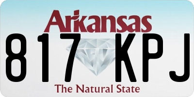 AR license plate 817KPJ