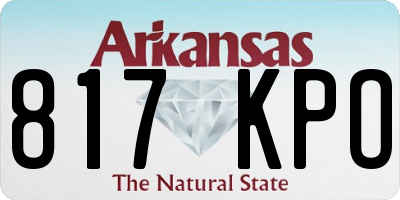 AR license plate 817KPO